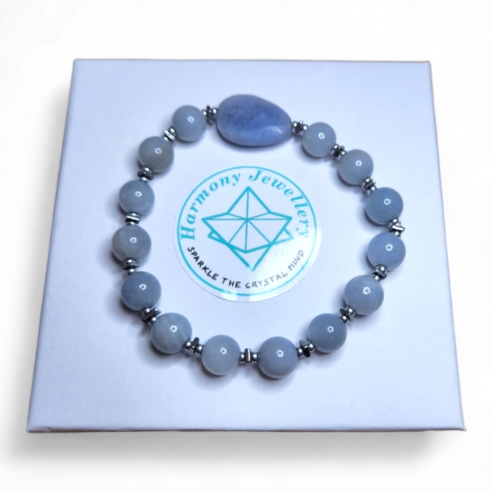 Aquamarine Quartz Bracelet 8 mm